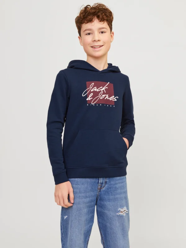 JACK & JONES jjzuri sweat hood jnr Enfant 12249874-navy – Image 6